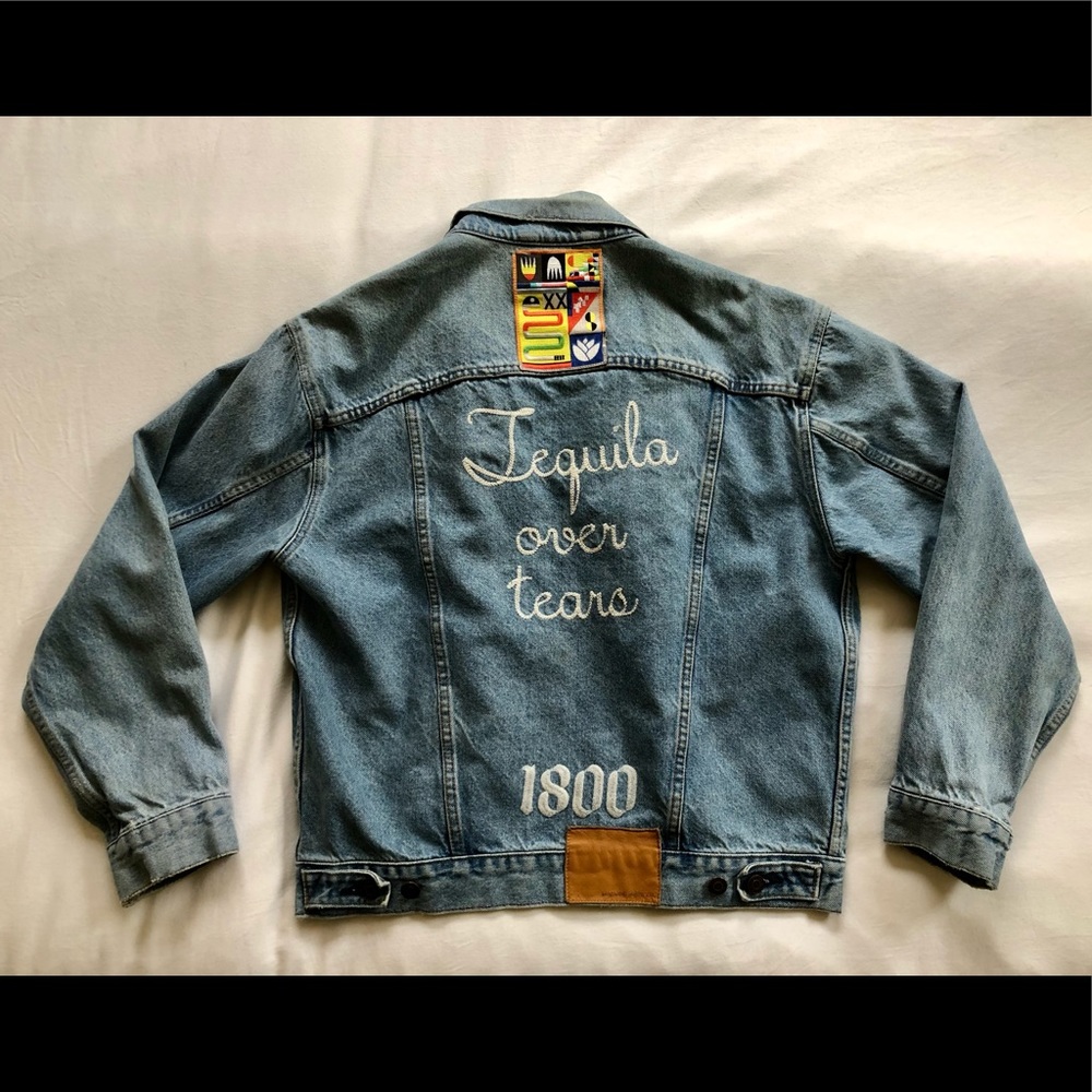 Rare 1800 Tequila X Diamond Supply Co jean jacket